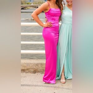 Windsor Pink satin Dress